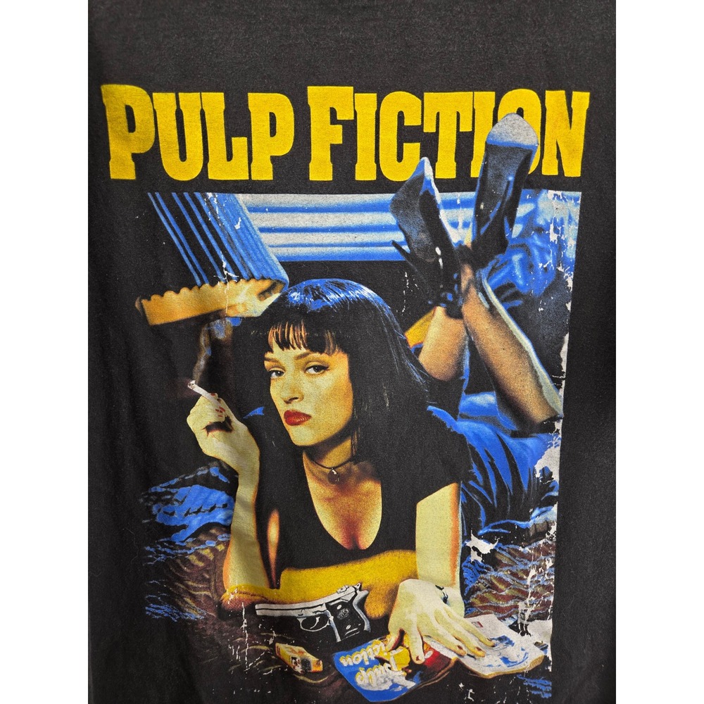 Pulp Fiction Mia Wallace Movie Poster Graphic Tee Black XL